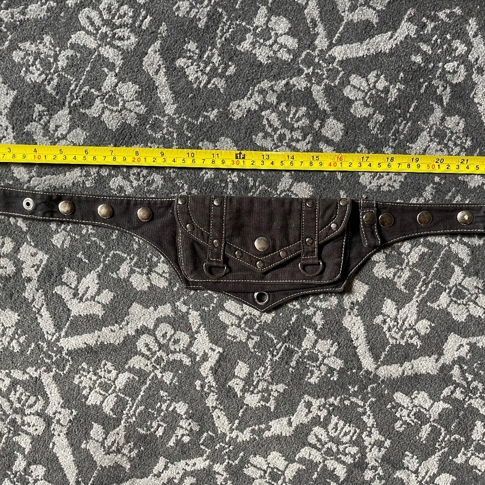 Vegan black utility belt